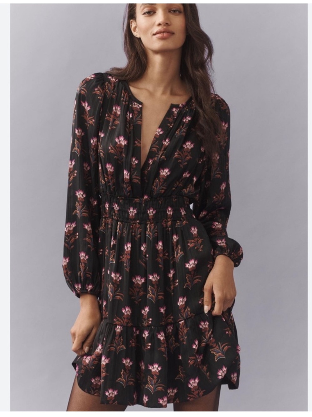 Anthropologie The Somerset Mini Dress: Long-Sleeve Edition Sz S